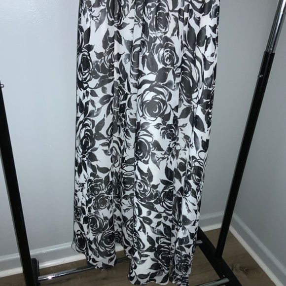 White House Black Market Floral Maxi Dress Sz 10 - Picture 8 of 10
